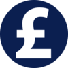 Dark blue FM Money icon Dark blue pound sterling icon